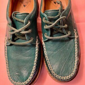 Fluevog Little Wings Moccasins Bottle Green